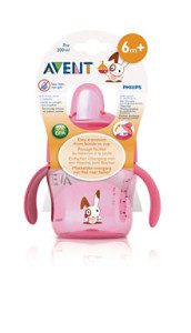 Поильник тренировочный Philips AVENT, мягкий носик, непроливайка, 200 мл, 1 шт.